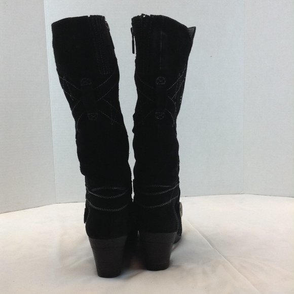 Blondo 'Leana' Black Suede Aqua Protect Knee High Boots - Picture 6 of 16